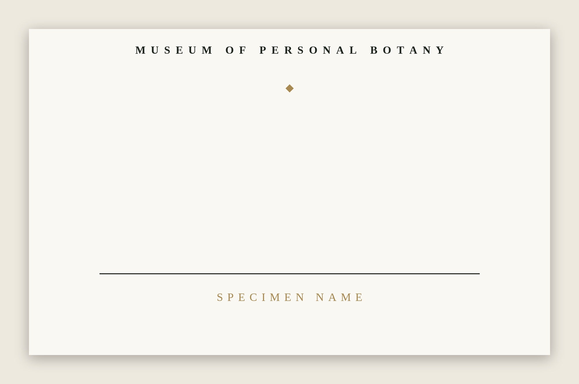The Museum Placard — Blank Edition