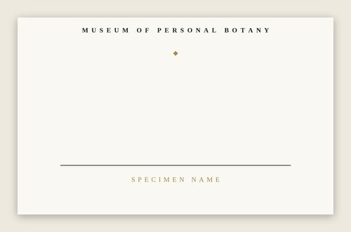 The Museum Placard — Blank Edition
