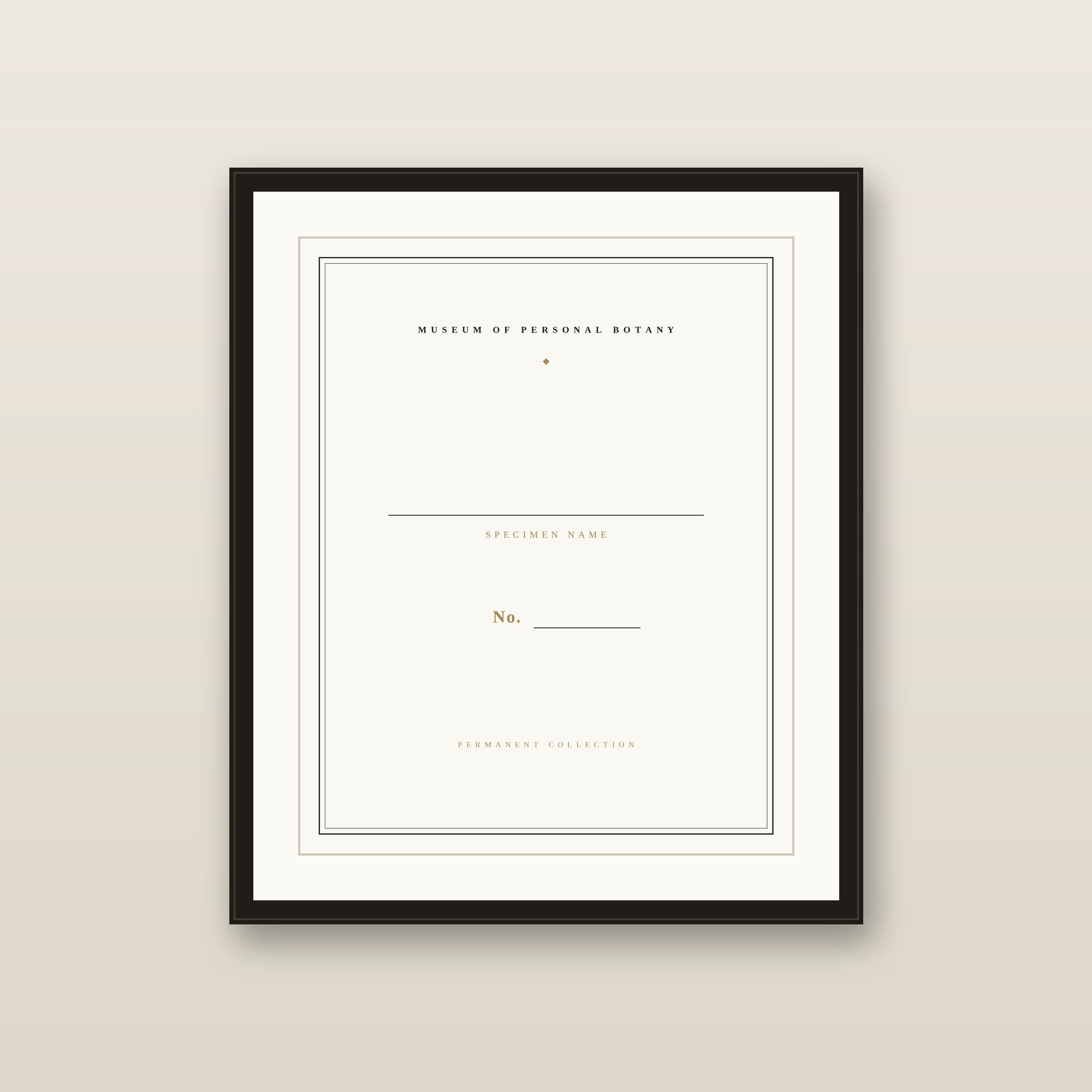 The Museum Placard — Blank Edition